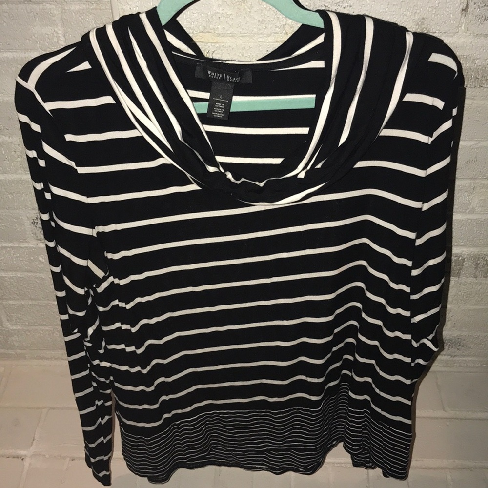 White|Black long sleeve shirt!